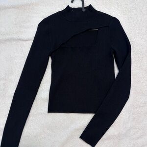 Bar III Black Ribbed Knit Sweater